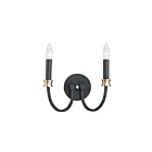 Maxim Lighting Charlton 11372BKAB 2-Lumières Noir/Laiton antique Applique Murale