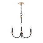 Maxim Lighting 11373BKAB Charlton 3-Lumières 180W Noir/Laiton antique Incandescence Lustre