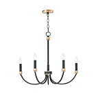 Maxim Lighting 11375BKAB Charlton 5-Lumières 300W Noir/Laiton antique Incandescence Lustre