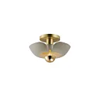 Maxim Lighting 11390SGSBR Poppy 1-lumière 4W Or argenté/Laiton satiné Plafonnier encastré