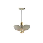 Maxim Lighting 11391SGSBR Poppy 1-Lumière 4W Or argenté/Laiton satiné Suspendu