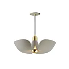 Maxim Lighting 11392SGSBR Poppy 1-Lumière 4W Or argenté/laiton satiné Suspendu
