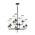Maxim Lighting 11479CRBK Crosby 9-Lumières 540W Noir Incandescence Lustre