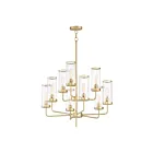 Maxim Lighting 11479CRSBR Crosby 9-Lumières 540W Laiton satiné Incandescence Lustre