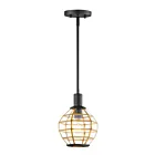 Maxim Lighting 11541BKBUB Heirloom 1-Lumière 60W Noir/Laiton bruni Suspendu