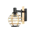 Maxim Lighting Heirloom 11543BKBUB Noir/Laiton bruni 60W Lanterne murale d'extérieur