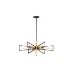 Maxim Lighting 11656BKSBR Wings 6-Lumières 360W Noir/Laiton satiné Incandescence Lustre