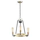 Maxim Lighting 11733OIAB Haven 3-Lumières 180W Bronze huilé/laiton antique Incandescence Lustre