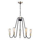 Maxim Lighting 11735OIAB Haven 5-Lumières 300W Bronze huilé/laiton antique Incandescence Lustre