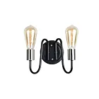 Maxim Lighting Haven 11739BKSN 2-Lumières Noir/Nickel satiné Applique Murale