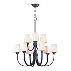 Maxim Lighting 11826SWBK Shelter 9-Lumières 540W Noir Incandescence Lustre