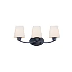 Maxim Lighting Shelter 11833SWBK 3-lumières 60W Noir Vanité