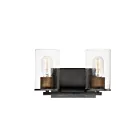 Maxim Lighting Sleek 11842CDABBK 2-lumières 60W Laiton antique/noir Vanité