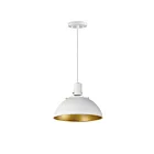 Maxim Lighting 12042WTSBR Dawn 1-Lumière 60W Blanc/Laiton satiné Suspendu