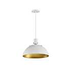 Maxim Lighting 12045WTSBR Dawn 1-Lumière 60W Blanc/Laiton satiné Suspendu