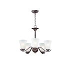 Maxim Lighting 12075FTOI Vital 5-Lumières 300W Bronze frotté à l'huile Incandescence Lustre