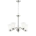 Maxim Lighting 12075FTSN Vital 5-Lumières 300W Nickel satiné Incandescence Lustre