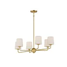 Maxim Lighting 12096SWSBR Bristol 6-Lumières 360W Laiton satiné Incandescence Lustre