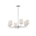 Maxim Lighting 12096SWSN Bristol 6-Lumières 360W Nickel satiné Incandescence Lustre