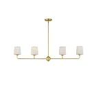 Maxim Lighting 12097SWSBR Bristol 4-Lumières 240W Laiton satiné Suspendu