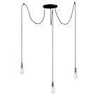 Maxim Lighting 12123BKAB Early Electric 3-Lumières 180W Noir/Laiton antique Suspendu