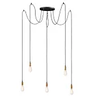 Maxim Lighting 12125BKAB Early Electric 5-Lumières 300W Noir/Laiton antique Suspendu