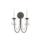 Maxim Lighting Plumette 12161CHB-CRY 2-Lumières Châtaignier Bronze Applique Murale