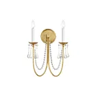 Maxim Lighting Plumette 12161GL-CRY 2-Lumières Feuille d'or Applique Murale