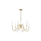 Maxim Lighting 12166GL Plumette 6-Lumières 360W Feuille d'or Incandescence Lustre