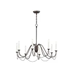 Maxim Lighting 12168CHB Plumette 8-Lumières 480W Châtaignier Bronze Incandescence Lustre