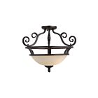 Maxim Lighting 12201FIOI Manor 2-lumières Plafonnier semi encastré