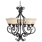 Maxim Lighting 12205FIOI Manor 5-Lumières 300W Bronze frotté à l'huile Incandescence Lustre