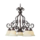 Maxim Lighting 12206FIOI Manor 5-Lumières 300W Bronze frotté à l'huile Incandescence Lustre