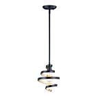 Maxim Lighting 12232BKGLD Twister 1-Lumière 60W Noir/Or Suspendu