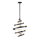 Maxim Lighting 12236BKGLD Twister 5-Lumières 300W Noir/Or Suspendu