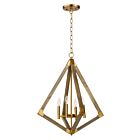 Maxim Lighting 12254WOAB Vector 4-Lumières 240W Chêne patiné/laiton antique Suspendu