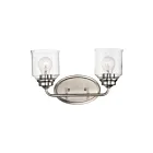Maxim Lighting Acadia 12262CDSN 2-lumières 60W Nickel satiné Vanité