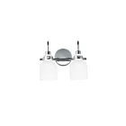 Maxim Lighting Milk 12332WTPC 2-lumières 60W Chromé poli Vanité
