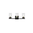 Maxim Lighting Pinn 12403CLBKSBR 3-lumières 60W Noir/Laiton satiné Vanité