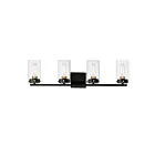 Maxim Lighting Pinn 12404CLBKSBR 4-lumières 60W Noir/Laiton satiné Vanité