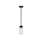 Maxim Lighting 12406CLBKSBR Pinn 1-Lumière 60W Noir/Laiton satiné Suspendu