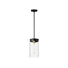 Maxim Lighting 12408CLBKSBR Pinn 1-Lumière 60W Noir/Laiton satiné Suspendu