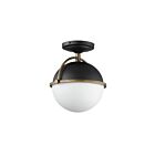 Maxim Lighting 12410SWBKWBR Duke 1-lumière Plafonnier semi encastré