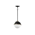 Maxim Lighting 12411SWBKWBR Duke 1-Lumière 60W Noir/laiton chiné Suspendu
