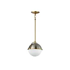 Maxim Lighting 12411SWSNSBR Duke 1-Lumière 60W Nickel satiné/laiton satiné Suspendu