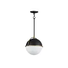 Maxim Lighting 12412SWBKWBR Duke 1-Lumière 60W Noir/laiton chiné Suspendu