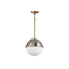 Maxim Lighting 12412SWSNSBR Duke 1-Lumière 60W Nickel satiné/Laiton satiné Suspendu