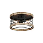 Maxim Lighting 12510DWBK Homestead 2-lumières Plafonnier semi encastré