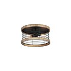 Maxim Lighting 12510DWBK Homestead 2-lumières Plafonnier semi encastré