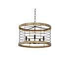 Maxim Lighting 12515DWBK Homestead 5-Lumières 300W Bois flotté/Noir Incandescence Lustre